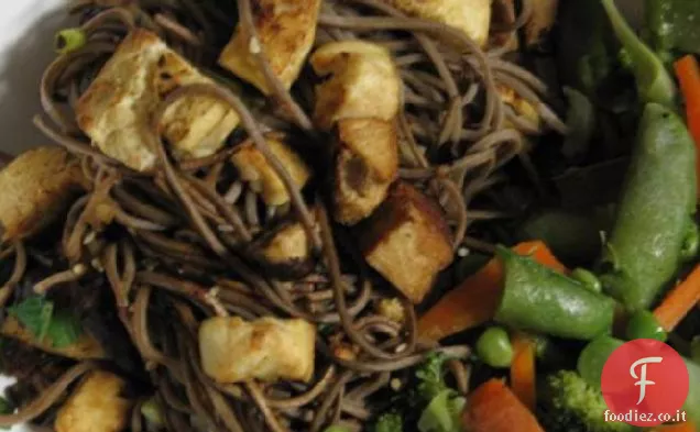 Quick Soba Stir Fry con Tofu