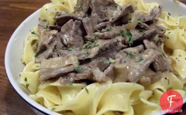 Consigli di manzo di Kathy con funghi