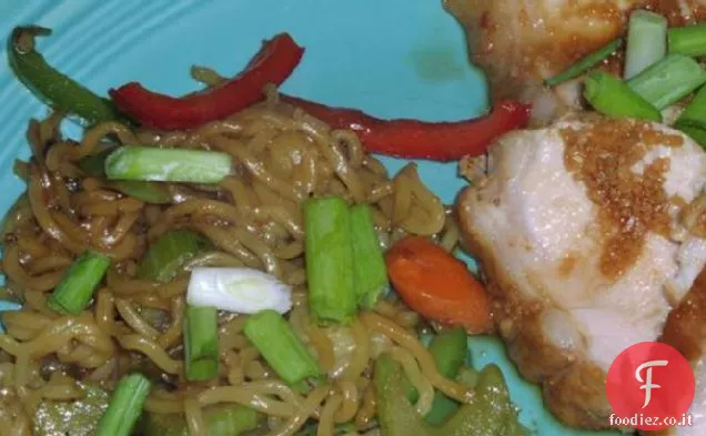 Filetto di maiale alla brace piccante con salsa all'aglio