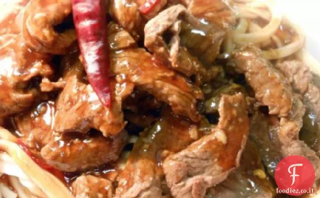 Manzo con salsa di prugne al peperoncino