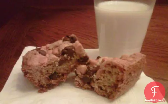 Barrette di scaglie di cioccolato al burro di farina d'avena