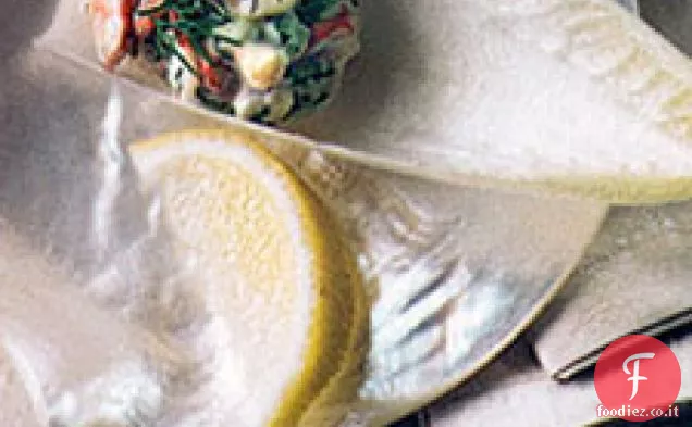 Insalata di aragosta su lance di indivia