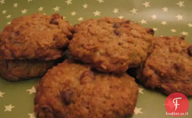 Biscotti di farina d'avena all'arancia con gocce di cioccolato
