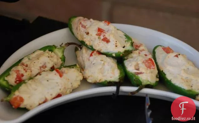 Peperoni alla griglia con formaggio di capra