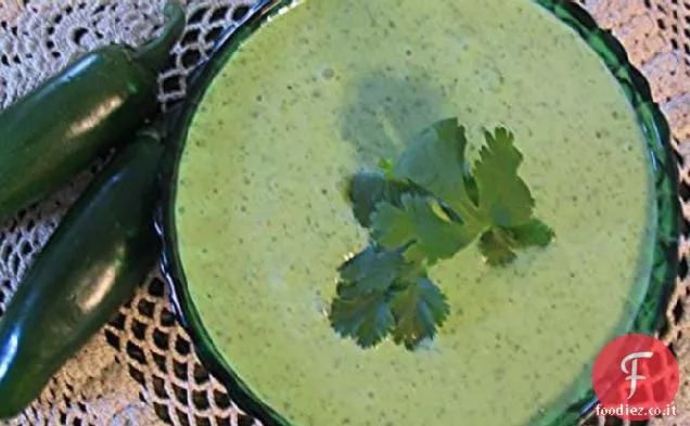 Salsa di crema di coriandolo e lime