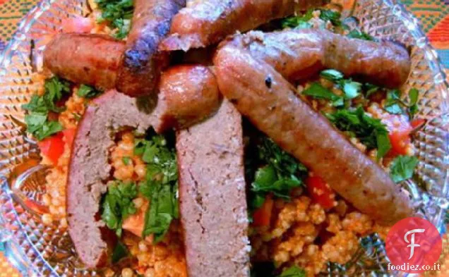 Insalata di Couscous tunisino con salsicce alla griglia