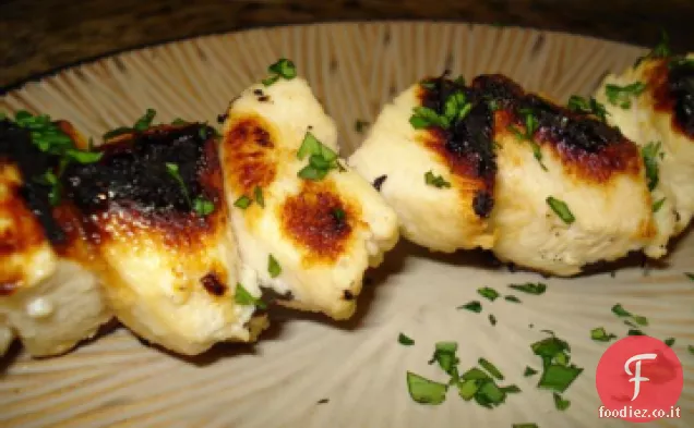 Morsi di pollo alla griglia Margarita con salsa-Salsa di panna acida