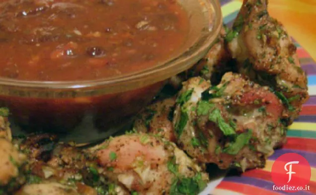 Morsi di pollo all'aglio messicano