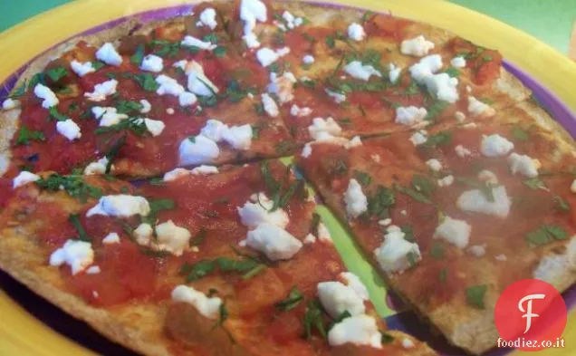 Tostadas con Formaggio di capra e salsa