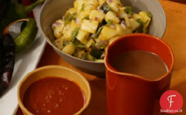 Ananas e Salsa Poblano arrosto