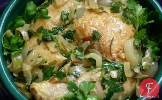 Pollo in salsa di coriandolo / coriandolo