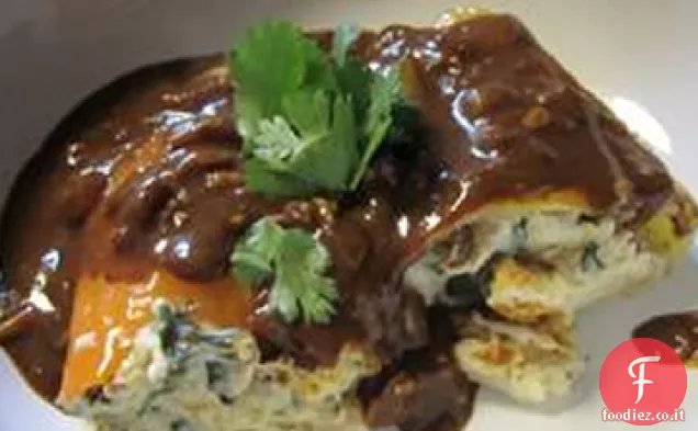 Peperoni ripieni di pollo con salsa Enchilada