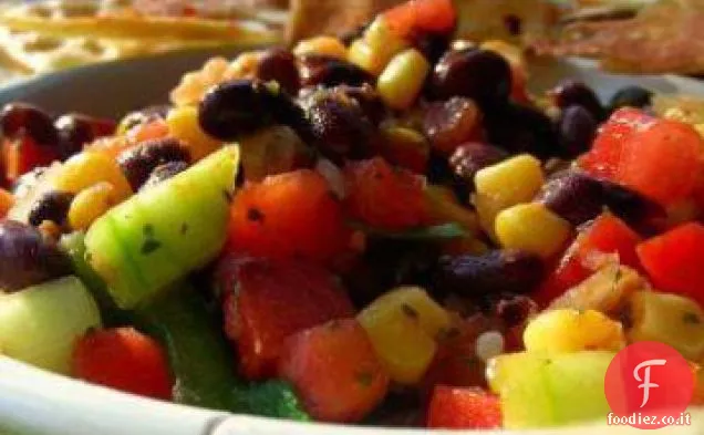Salsa facile e veloce con fagioli neri e mais