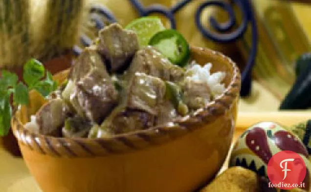 Stufato di maiale al peperoncino verde