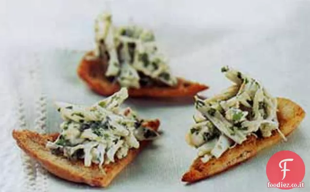 Tartine di granchio con Cumino