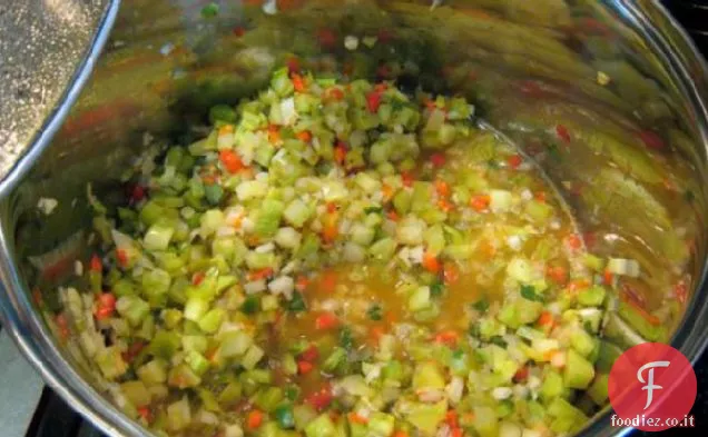 Salsa di pomodoro verde (non matura) per l'inscatolamento