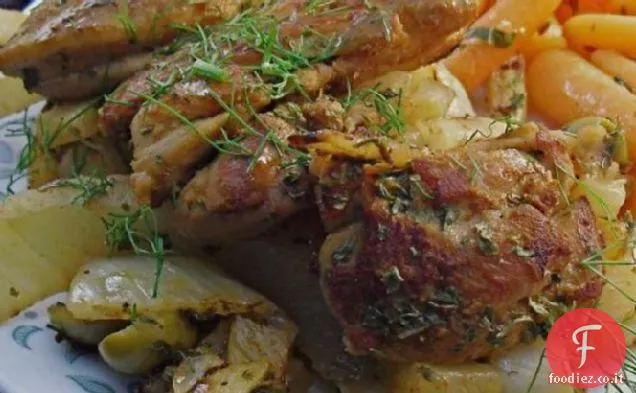 Tagine di pollo con Finocchio e Olive