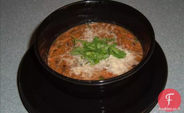 Zuppa cremosa di tortilla di pollo