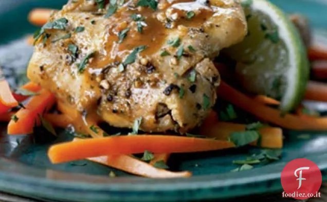 Cosce di pollo con aglio e lime