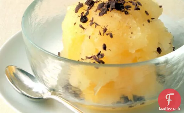 Sorbetto fresco all'arancia con Cioccolato agrodolce