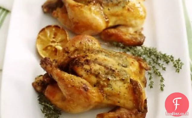 Galline della Cornovaglia con Limone ed erbe aromatiche