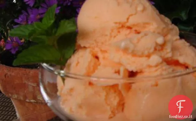 Sorbetto cremoso al lime (o arancione se preferisci!)