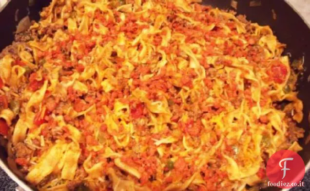 Spaghetti spagnoli e carne macinata