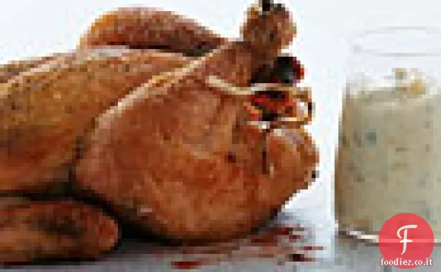 Galline della Cornovaglia con Aïoli all'aglio arrostito