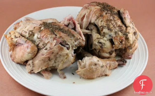 Crockpot Pancetta avvolto galline selvaggina della Cornovaglia