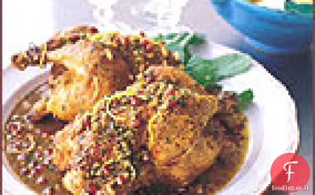 Galline corniche con Melograno e limone