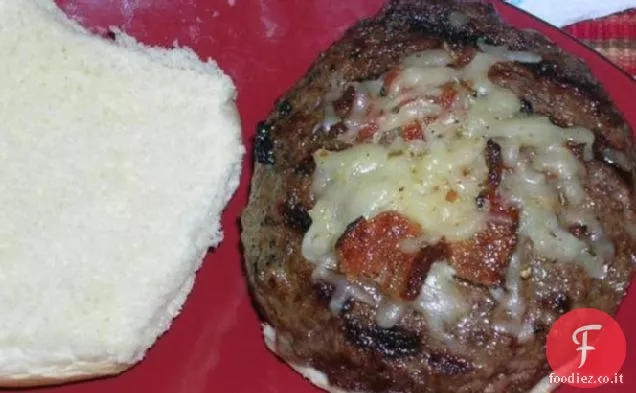 Pancetta e pepe Jack farcito Hamburger