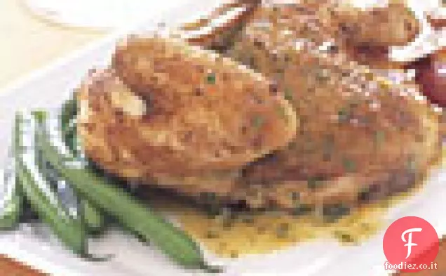 Pollo arrosto all'arancia alle erbe