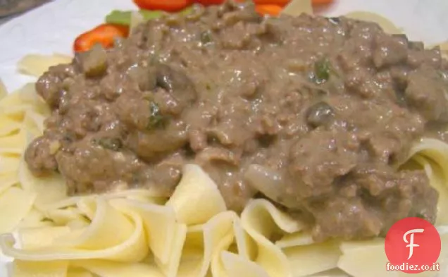 Easy Beef Stroganoff-Versione carne macinata