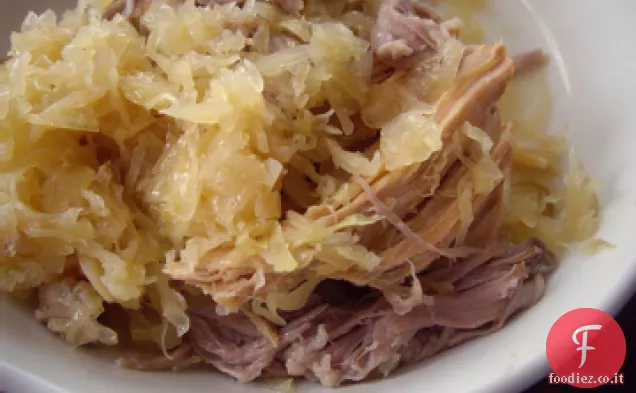 Carne di maiale saltata con crauti