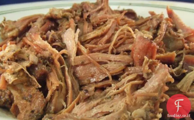 Carne di maiale tirata alleggerita