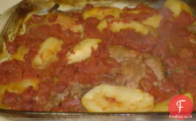 Casseruola di braciola di maiale della mamma