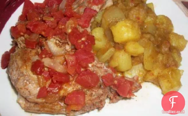 Costolette di maiale soffocate Cajun