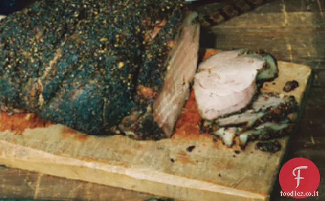Peppercorn arrosto di maiale con salsa di Vermouth Pan