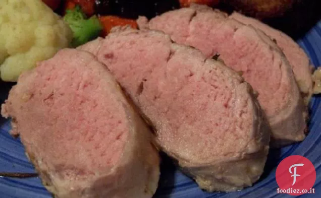 Lonza di Maiale al Vino Bianco con Aglio, Finocchio e Rosmarino