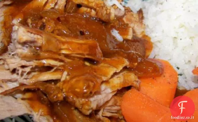 Non potrebbe essere più facile filetto di maiale BBQ (pentola di coccio)