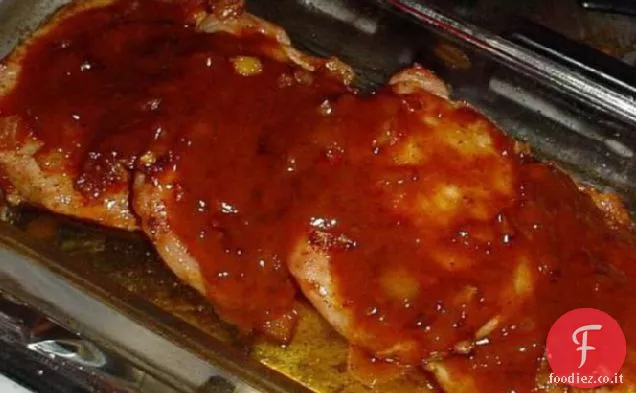 Sciroppo d'acero Braciole di maiale