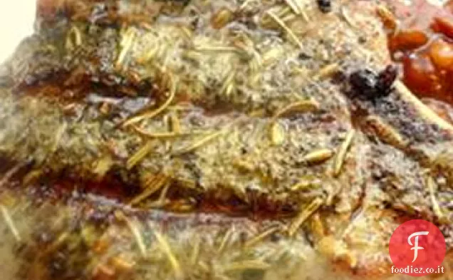 Braciole di maiale alla griglia mediterranea