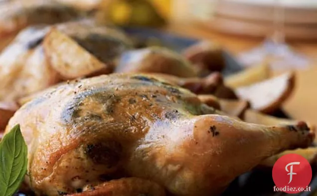 Selvaggina Galline con Pesto e Patate Arrosto
