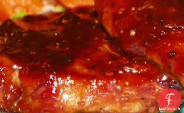 Cotolette di maiale veloci con salsa piccante Pan