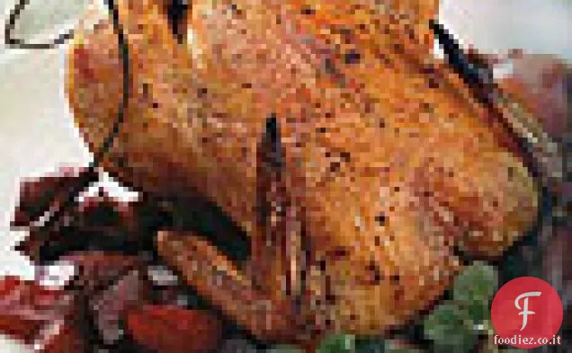 Galline della Cornovaglia con Pancetta, Bacche di Ginepro e Barbabietole