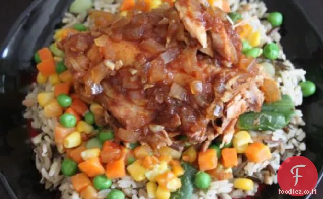Salato dolce pentola di coccio di pollo