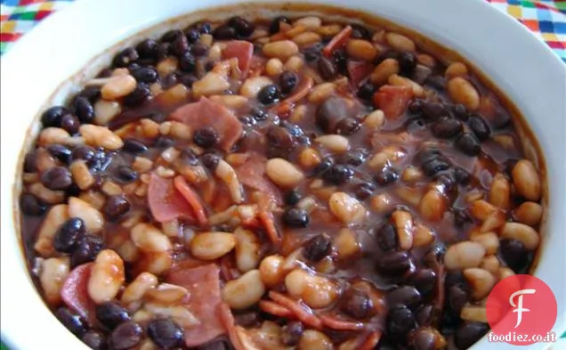 Fagioli alla brace in bianco e nero