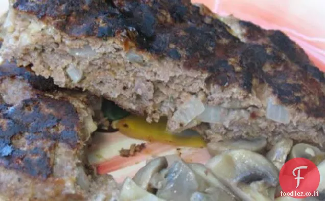 Cheeseburger ripieni di funghi