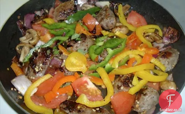 Migliore mai gonna bistecca e pancetta avvolto pollo Kabobs