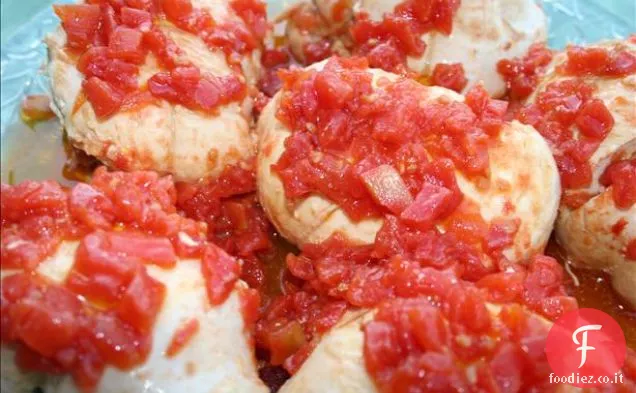 Pollo farcito con pancetta e formaggio